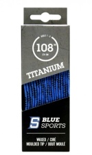 Шнурки BLUE SPORTS TITANIUM WAXED COLOMBIA BLUE/BLACK 120"(304см)с проп.,лит.конч.902105