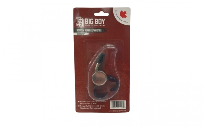 Свисток металический BIG BOY с держателем для пальцев, с пластиковой насадкой для губ и пальцев фото 1